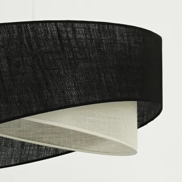 Brilagi - LED Csillár zsinóron LYRA 1xE27/15W/230V fekete/krémes