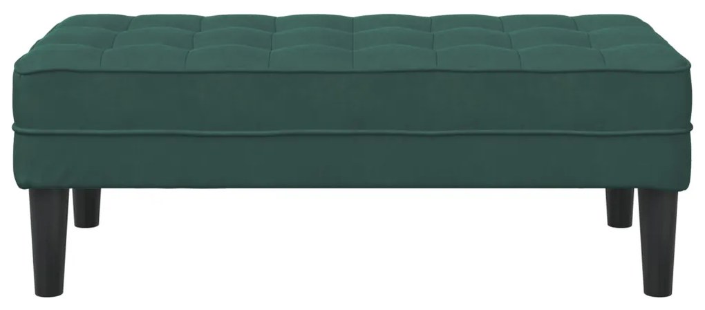 Pad zöld 113x57x39 cm bársonyból