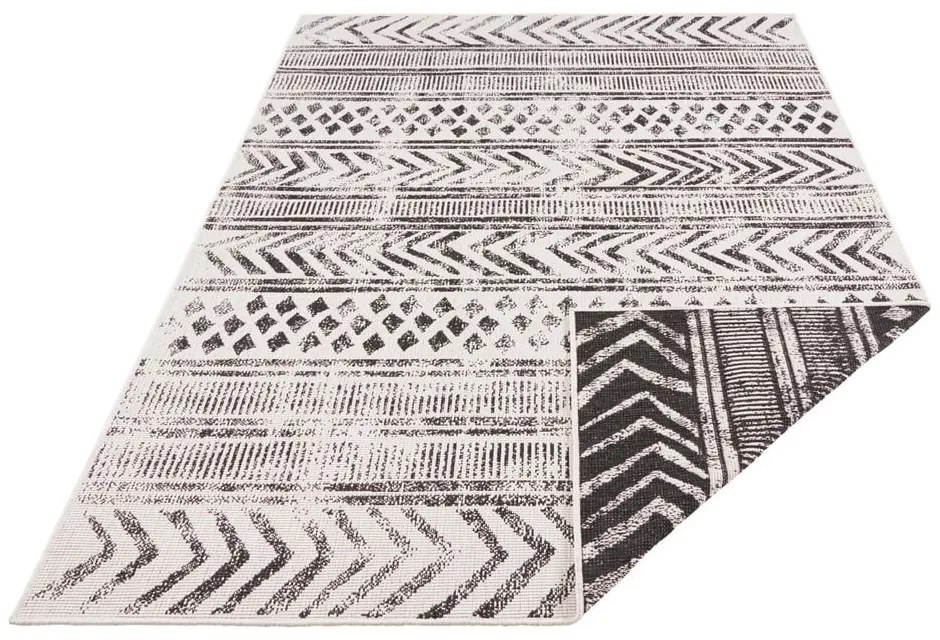 Biri fekete-krémszínű kültéri szőnyeg, 80 x 150 cm - NORTHRUGS