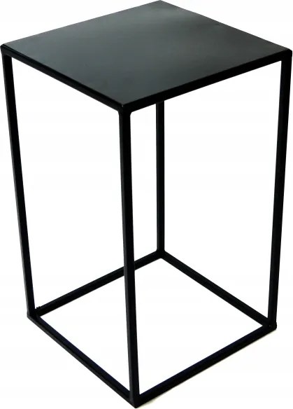 Virágtartó állvány loft virágtartó 40cm fekete met 363