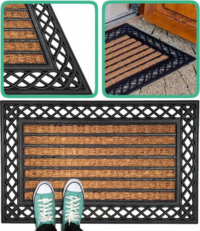 Lábtörlő Kókusz Bejárati Szőnyeg Kültéri Cipőajtóhoz 45x75