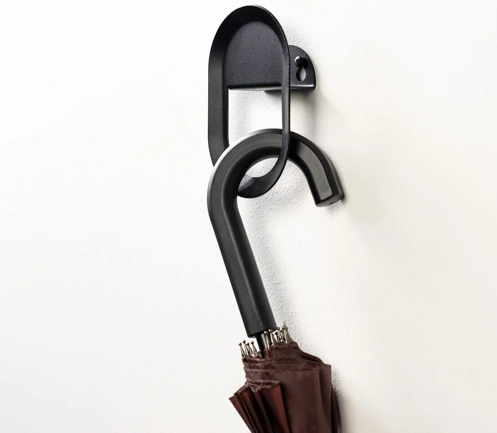 Fekete fali acél akasztó Coucou – Spinder Design