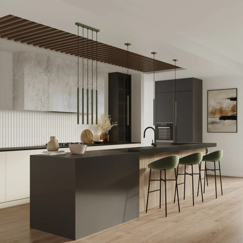 Zöld függőlámpa ø 15 cm Fideus – Sollux