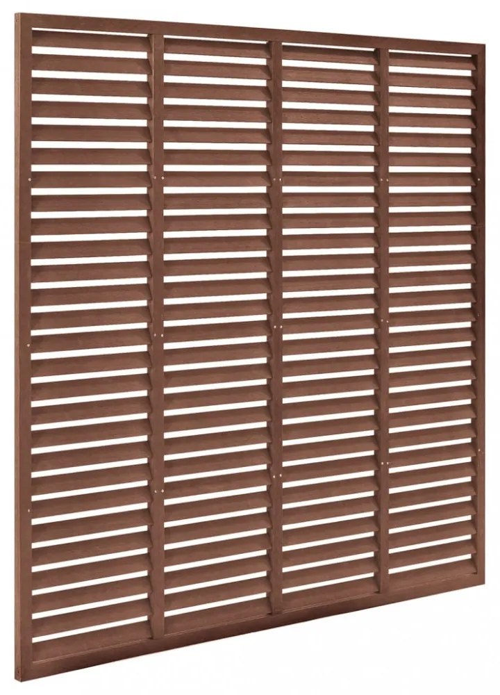 vidaXL barna WPC lamellás kerítés 180 x 180 cm