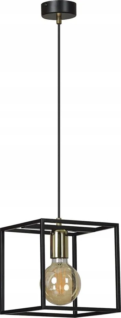Függőlámpa Emibig Karmen Fekete 1xE27 Fém 15W Üveg lámpabúra