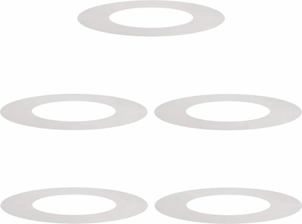 vidaXL Alkalmas lapos fa gyűrűkhez 5 pcs Ezüst Ø40 / 70 cm