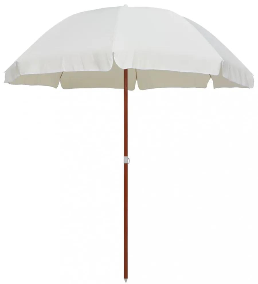 Homokszínű napernyő acélrúddal 240 cm