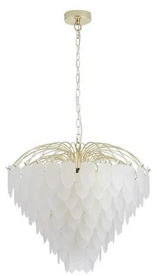 Searchlight 48970-10SB - Láncos csillár FEATHER 10xE14/60W/230V