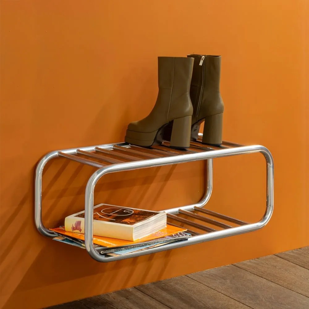 Ezüstszínű fém függő cipőtartó Retro – Spinder Design