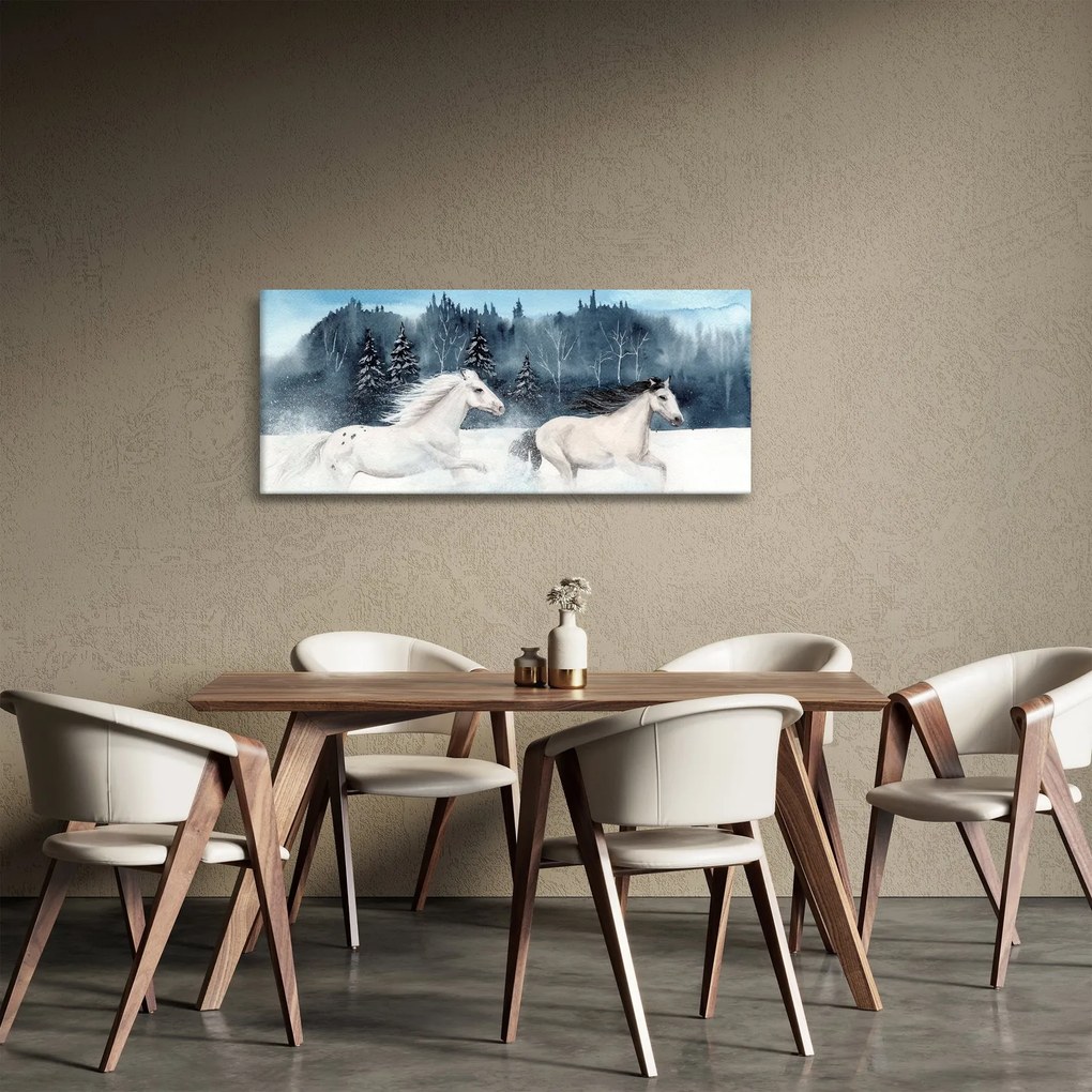 Festett lovak képe (120x50 cm)