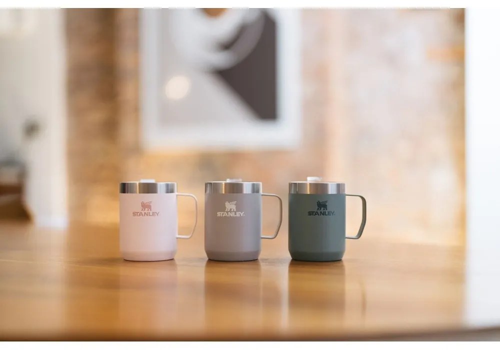 Világos rózsaszín rozsdamentes acél termobögre 230 ml Stay-Hot Camp Mug Rose Quartz – Stanley