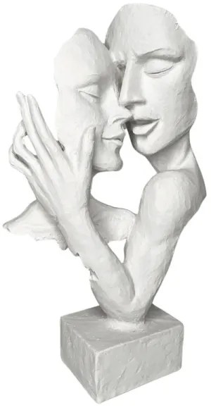 Asztali dísz 29x9x17 cm gyanta/fehér