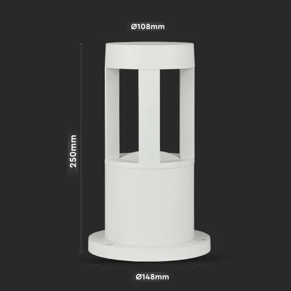 LED Kültéri lámpa LED/10W/230V 25cm 4000K IP65 fehér