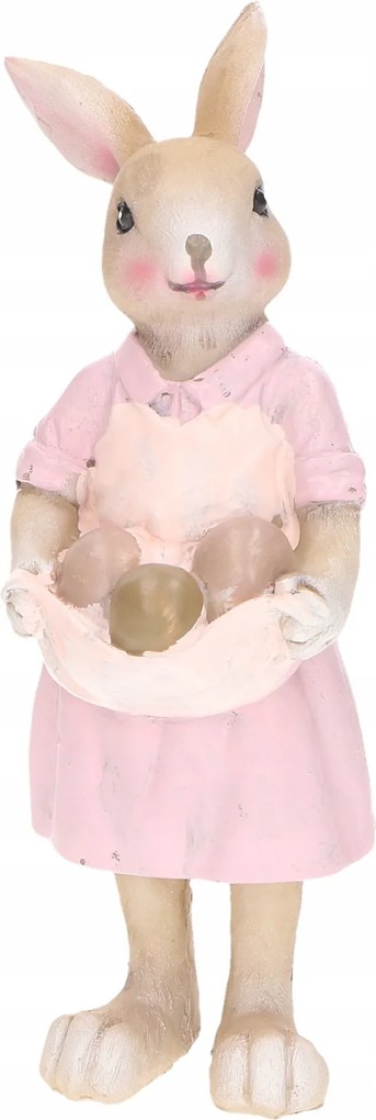 Nyuszi Kislány Dekorációs Kerámia Figura 6*5*17CM Tavasz