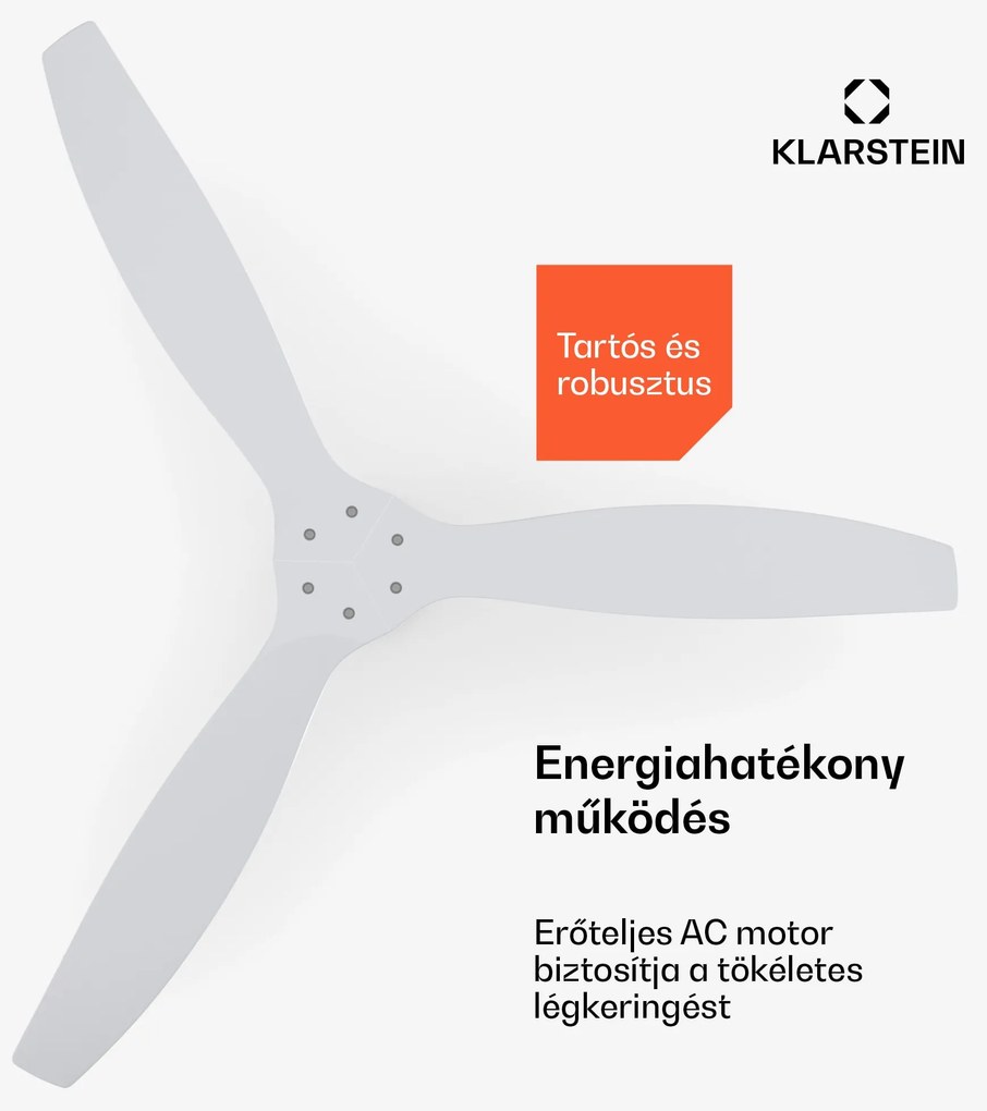 Klarstein Santa Elena 52" mennyezeti ventilátor, 9 060 m³/h, 6 sebességfokozat, távirányító