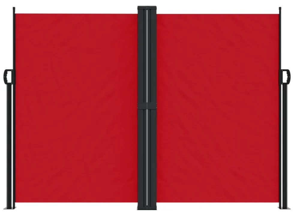piros behúzható oldalsó napellenző 180 x 1000 cm