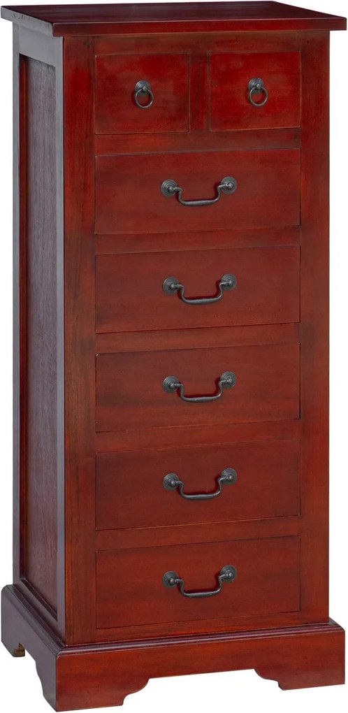 vidaXL Fiókos szekrény Barna 45 x 35 x 100,5 cm Tömör Mahagóni Fa