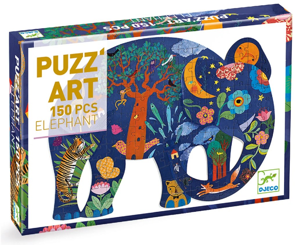 Művészeti puzzle - Elefánt, 150 db-os - Elephant