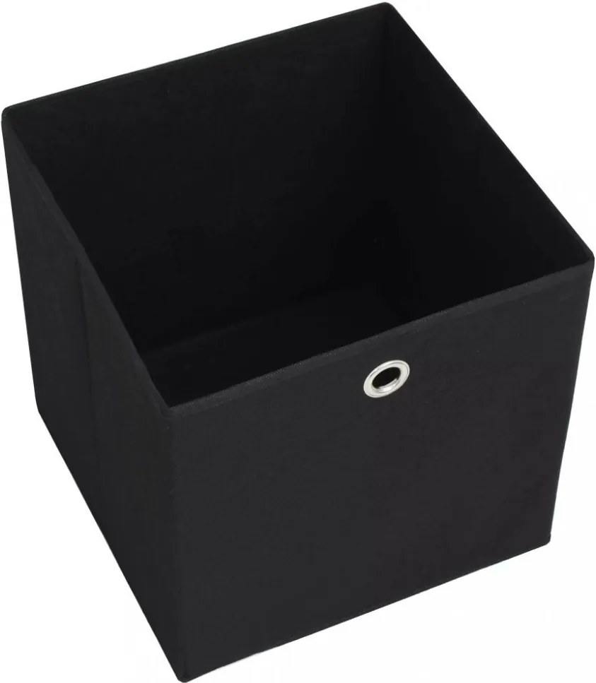 4 db fekete, nem szőtt tárolódoboz 32 x 32 x 32 cm