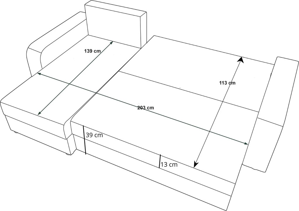 Kihúzható kétoldalas L-alakú ülőgarnitúra VALERIO 238x140 cm, világosszürke/bézs + 2 párna INGYEN.
