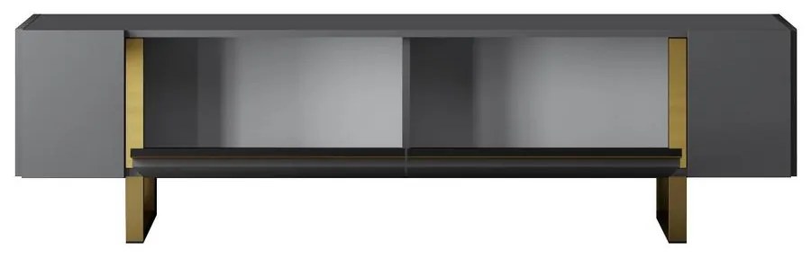 TV szekrény Yildiz - Anthracite, Gold