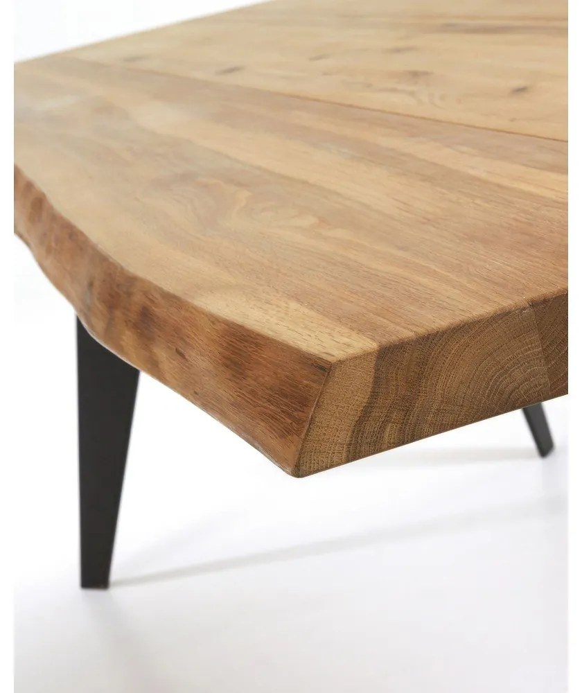 Étkezőasztal tölgyfa dekoros asztallappal 90x160 cm Koda – Kave Home