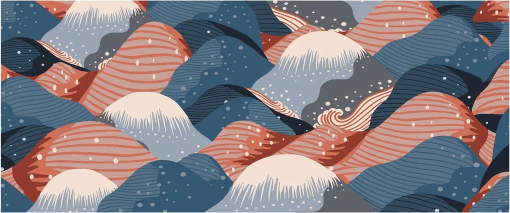 Kép - Japán hullámok (120x50 cm)