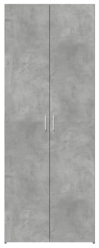 betonszürke szerelt fa magasszekrény 70 x 42,5 x 185 cm