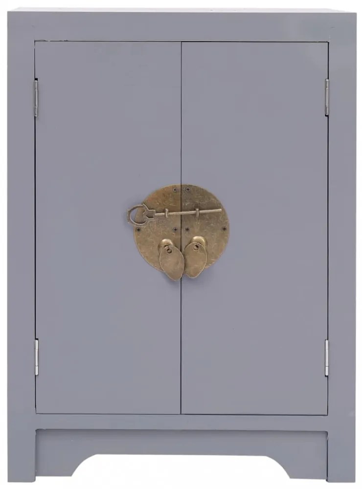 vidaXL szürke császárfa éjjeliszekrény 38 x 28 x 52 cm