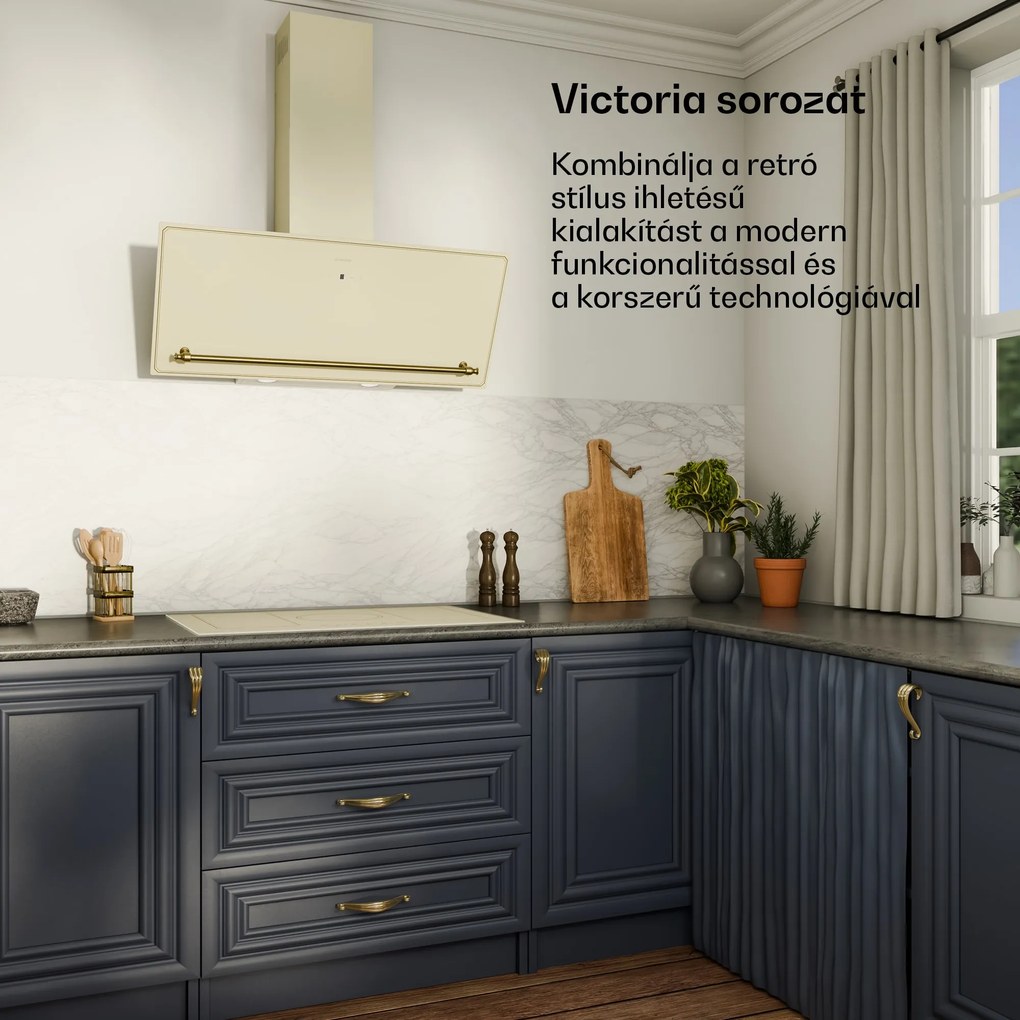 Klarstein Victoria indukciós főzőlap | 5 főzőzóna | retro esztétika | 11500 W | 77 cm