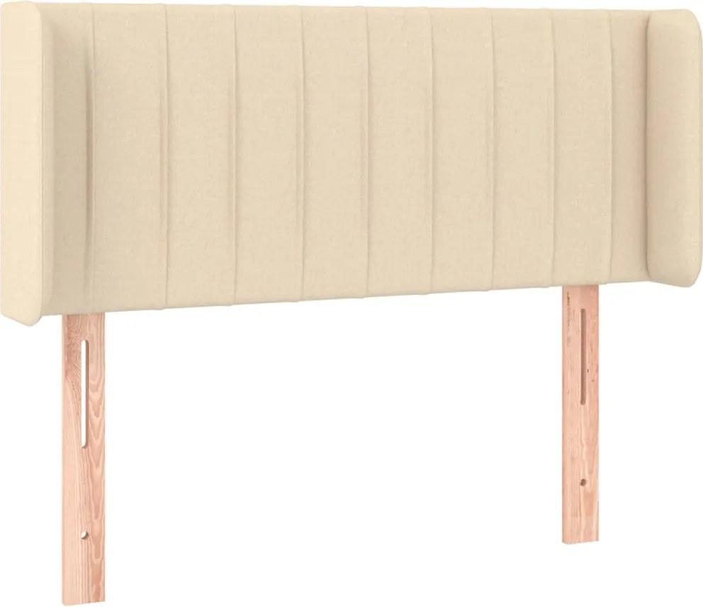 vidaXL krémszínű szövet fejtámla 83x16x78/88 cm