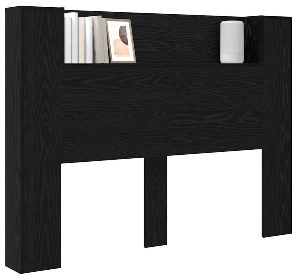 Fejtámla polcokkal Fekete tölgy 140 x 17 x 104,5 cm Faanyag