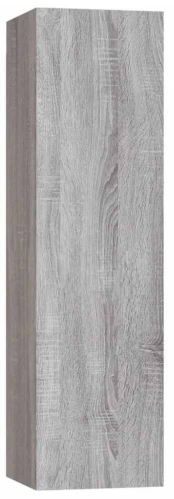 2 db szürke sonoma színű fali TV-szekrény 30,5 x 30 x 110 cm