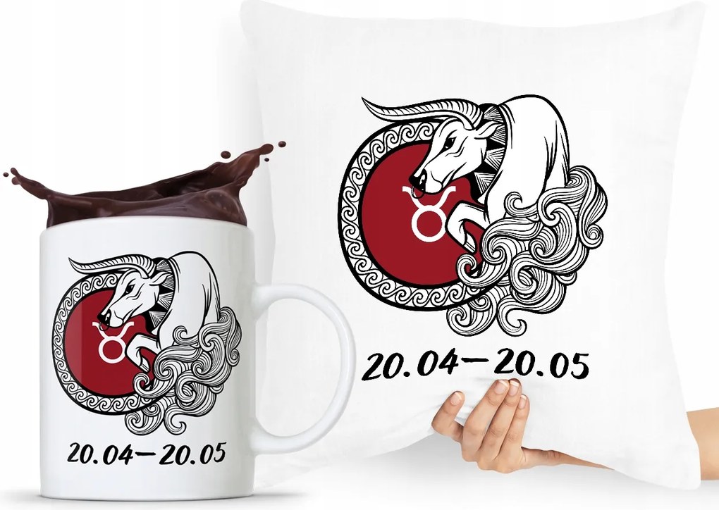 Zodiákus Csillagjegyek Párna Bögre Szett fényképes nyomtatással