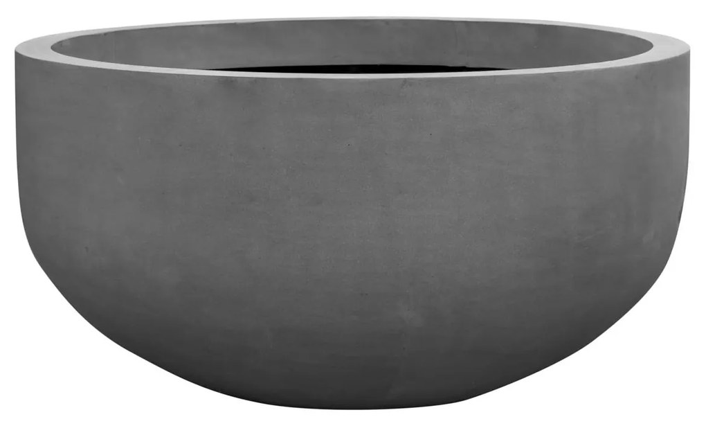 Pottery Pots Virágcserép Városi tál, szürke színű, többféle méretben - PotteryPots méret: hossz 68 cm, ⌀ 128 cm