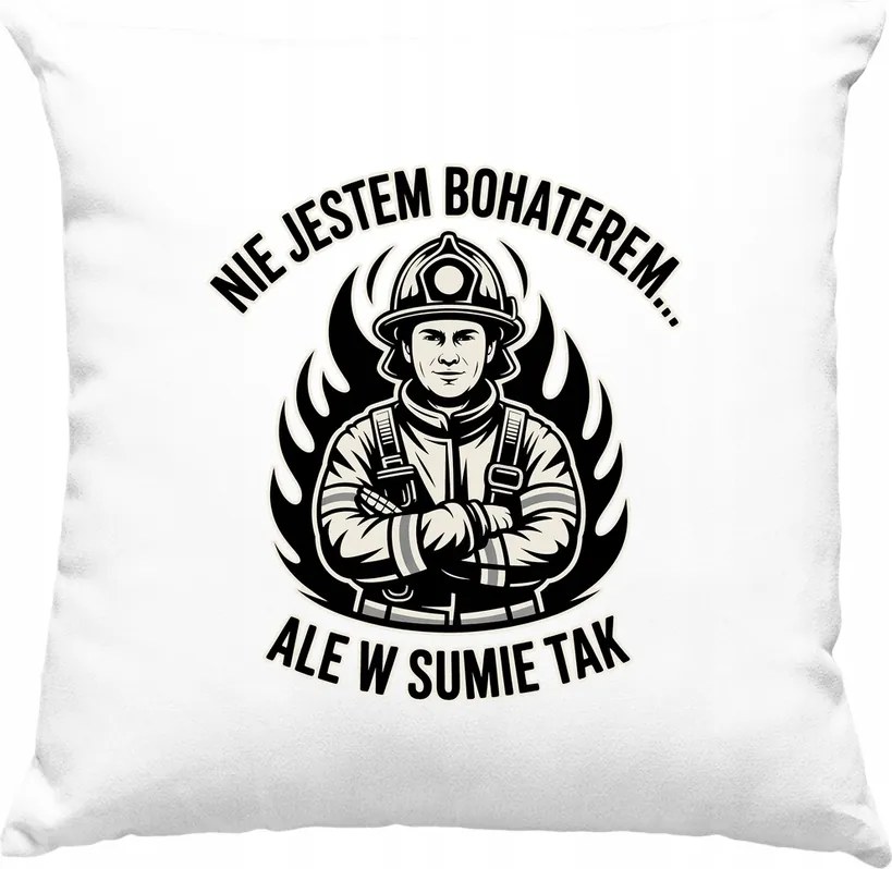 Tűzoltó párna tűzoltó vicc 4 fehér