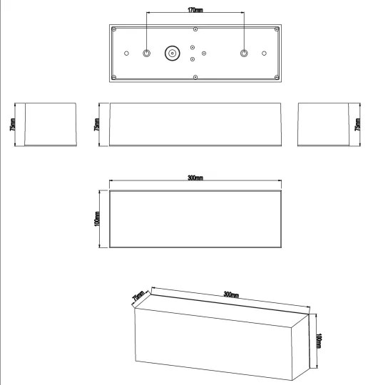 Top Light - LED Fürdőszobai fali lámpa BOXTER LED/12W/230V IP65 4000K