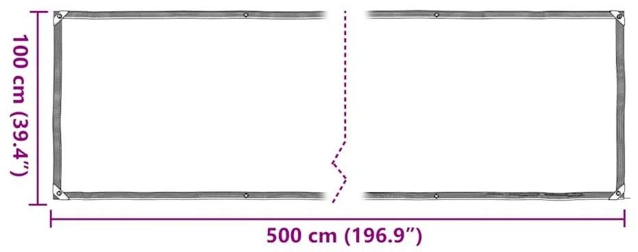 növénytakaró fülekkel 1x5 m polietilén