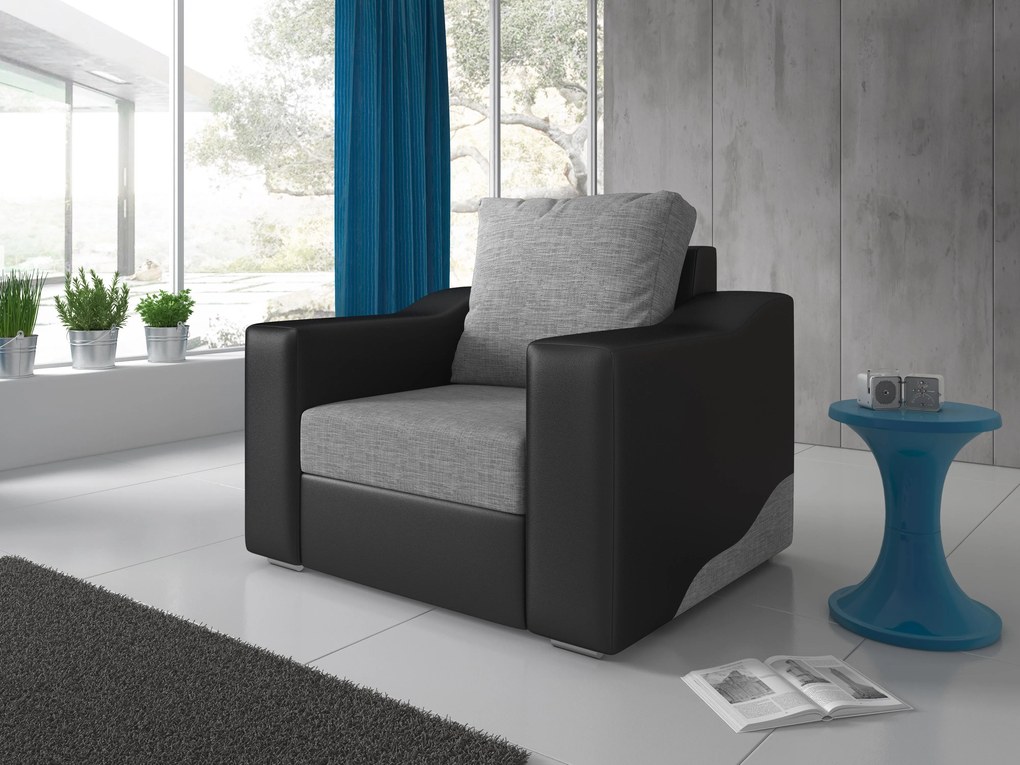 Fotel Winter (szürke + fekete). Akció -15%. 616069