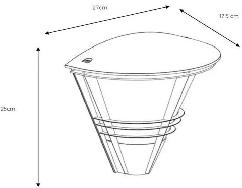 Lucide 11812/01/31 - Kültéri fali lámpa LIVIA 1xE27/60W/230V