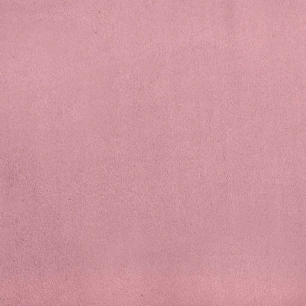 rózsaszín bársonypad 108x79x79 cm