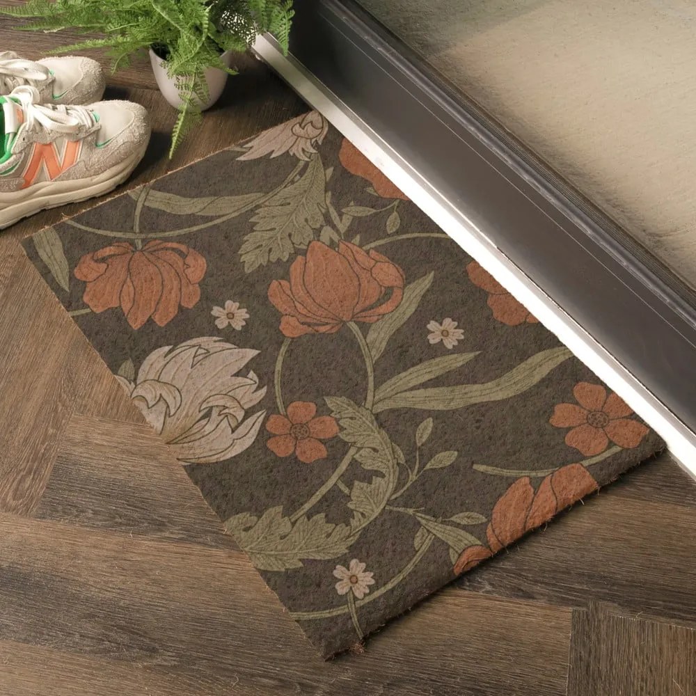 Kókuszrost lábtörlő 60x90 cm William Morris Rose – Artsy Doormats
