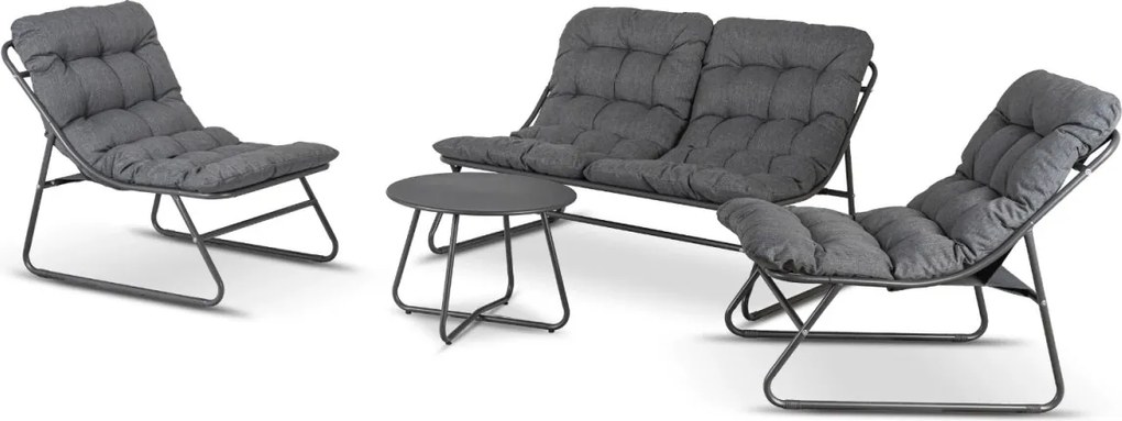 Kerti bútor szett szürke színben – MEGARA