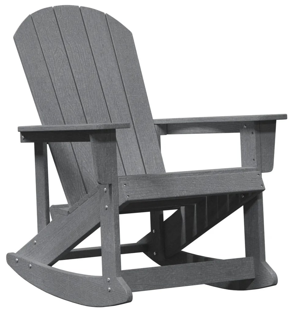 Adirondack hintaszék Világosszürke 73.5x92x90 cm HDPE