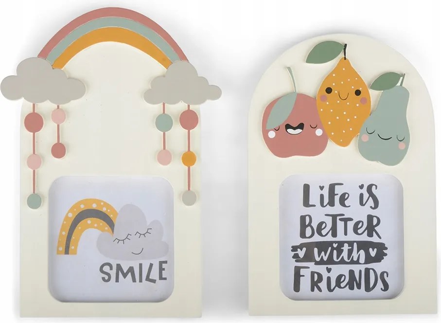 2 db Gyerek Képkeret, fa