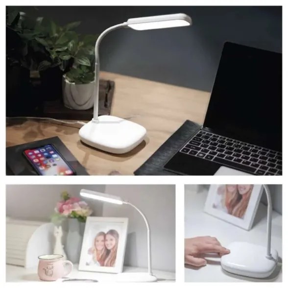 LED Dimmelhető flexibilis asztali lámpa LED/12W/230V 3000K/4000K/6500K fehér