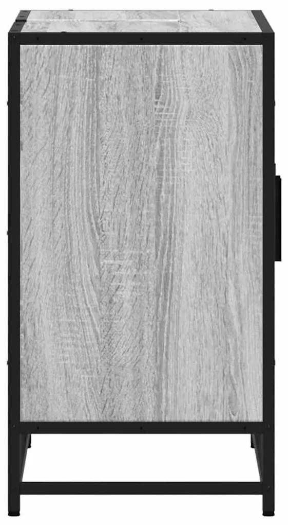 szürke sonoma szerelt fa fürdőszobai mosdószekrény 90x33x60 cm