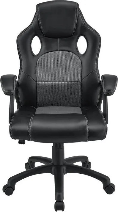 Ergonomikus irodai szék állítható háttámlával fekete