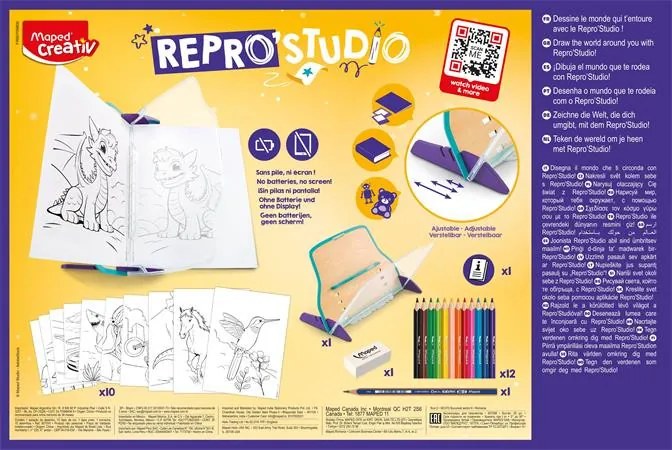 Kreatív rajzkészlet, tükörkép technika, MAPED CREATIV Repro Studio (IMAC907098)