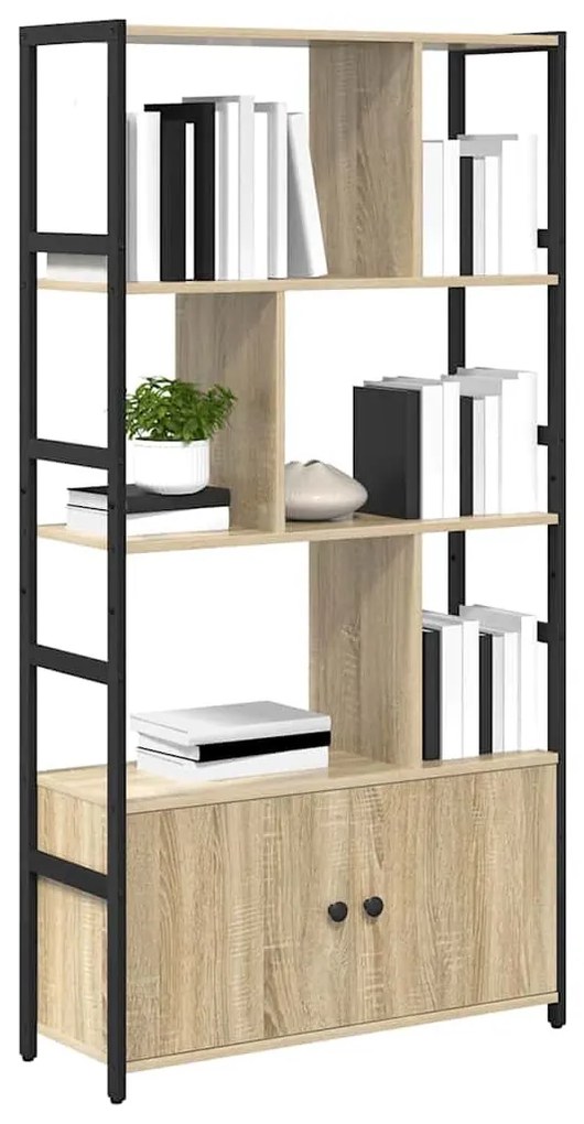 Könyvespolc sonoma tölgy 80 x 30 x 155.5 cm Faanyag